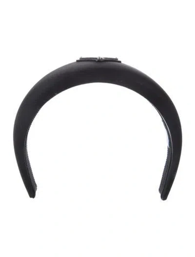 Pre-owned Prada Branded Headband In Black