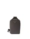 Prada Brique Belt Bag In Gray