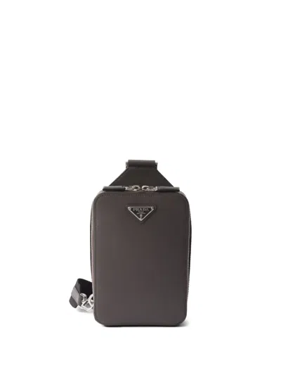 Prada Brique Belt Bag In Gray