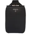 Prada Brique Saffiano Leather Bag In Black
