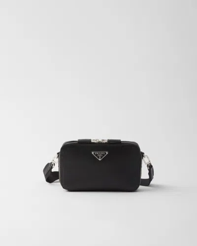 Prada Brique Saffiano Leather Bag In Black