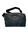 Prada Leather Shoulder Bag In Black
