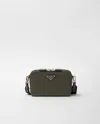 Prada Brique Saffiano Leather Bag In Green