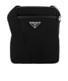 Prada Re-nylon And Saffiano Shoulder Bag In Black