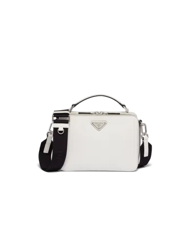 PRADA PRADA BRIQUE MEDIUM SAFFIANO LEATHER BAG