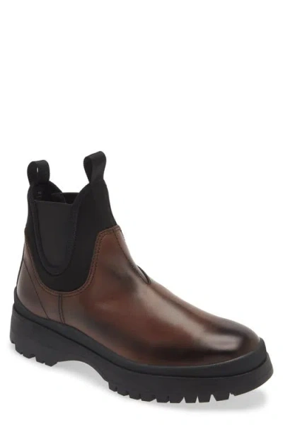 Prada Brixxen Chelsea Boot In Brown