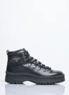 Prada Logo Leather Ankle Boots Boots And Ankle Boots Black In Black