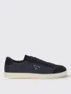 Prada Triangle-logo Lace-up Sneakers In Blue