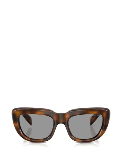 Prada Eyewear Cat Eye Frame Sunglasses In Metallic