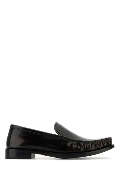 Prada Dark Brown Leather Loafers
