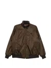 Prada Brown Bomber Jacket In Brown