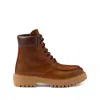 Prada Leather Ankle Boots In Multi