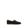 Prada Brown Calf Leather Bos Taurus Slip-on Loafers In Brown