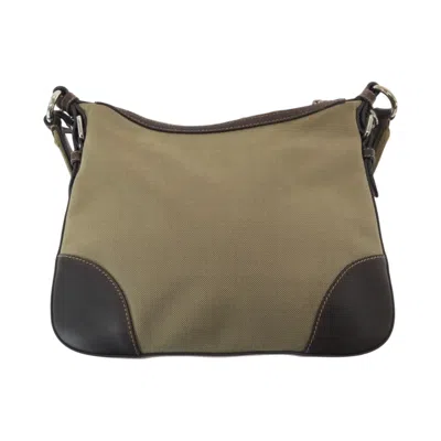 Pre-owned Prada Brown Canvas Pochette Shoulder Bag ()