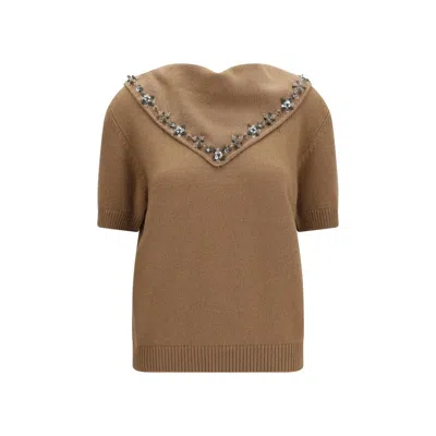 Prada Brown Cashmere Sweatshirt