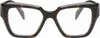 Prada Brown Cat Eye Acetate Glasses In 2au1o1