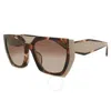 Prada Brown Cat Eye Ladies Sunglasses Pr 15wsf 01r0a6 55