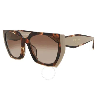 Prada Brown Cat Eye Ladies Sunglasses Pr 15wsf 01r0a6 55