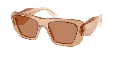 Prada Brown Cat Eye Ladies Sunglasses Pr B18s 28e90q 53