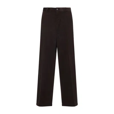 Prada Brown Corduroy Chino Pant In Black