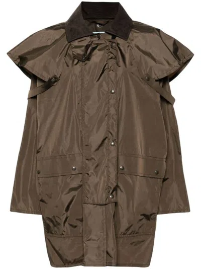 Prada Brown Corduroy-collar Storm Jacket