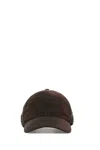 Prada Baseball Cap Cotton Curved Brim In Brown