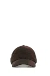 Prada Baseball Cap Cotton Curved Brim In Brown