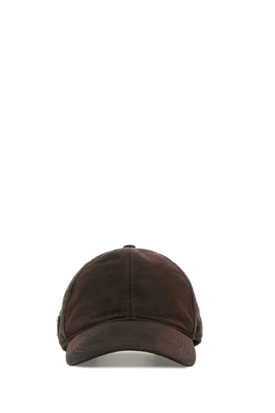 Prada Brown Cotton Baseball Cap