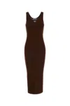 Prada Brown Cotton Dress In Brown