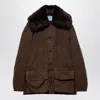 Prada Canvas Jacket In Brown