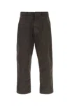 Prada Pantalone Dalla Gamba Ampia In Cotone Ardesia Uomo In Marrone