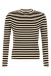 Prada Superfine Wool Striped Crew-neck Sweater In Multi