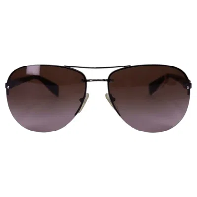 Pre-owned Prada Brown Gradient Aviator Sunglasses