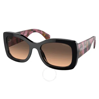 Prada Brown Gradient Butterfly Ladies Sunglasses Pr A08s 12o50c 56 In Black