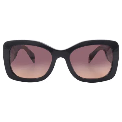 Prada Brown Gradient Butterfly Ladies Sunglasses Pr A08s 12o50c 56 In Black