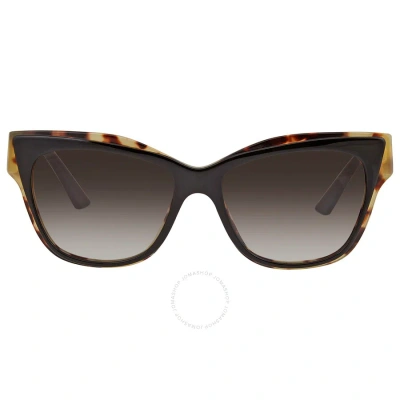 Prada Brown Gradient Cat Eye Ladies Sunglasses Pr 23xs 3890a7 53 In Black / Brown
