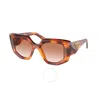 Prada Brown Gradient Irregular Ladies Sunglasses Pr 14zs 18r70e 50