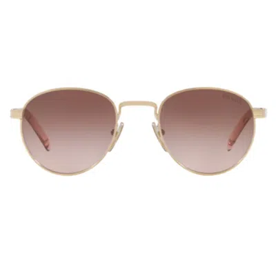 Prada Brown Gradient Round Ladies Sunglasses Pr B52s Zvn0a6 49