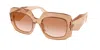 Prada Brown Gradient Square Ladies Sunglasses Pr B23s 28e50s 54 In Orange