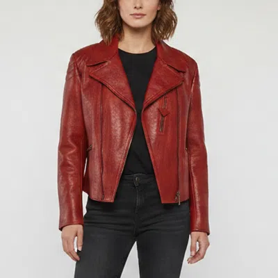 Pre-owned Prada Brown Hand-dyed Quilted Leather Biker Jacket L