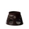 Prada Leather Visor In Brown