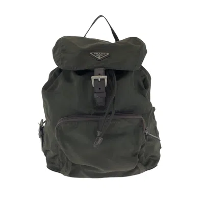 Pre-owned Prada Brown Khaki Nylon Backpack () In Multi