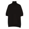 Prada Knitted Roll-neck Cashmere Top In Black