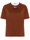 Prada T-shirt In Dark Brown