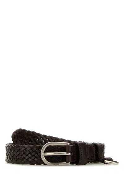 Prada Brown Leather Belt