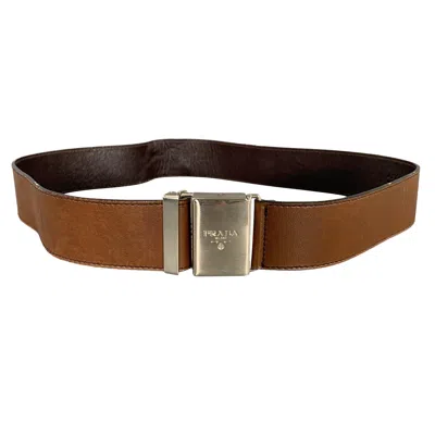 Pre-owned Prada Brown Leather Belt