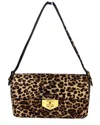 Prada Brown Leather Cavallino Leopard Shoulder Bag (authentic Pre-loved)