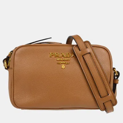 Pre-owned Prada Brown Leather Crossbody Bag