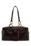 Prada Medium Shiny Leather Shoulder Bag