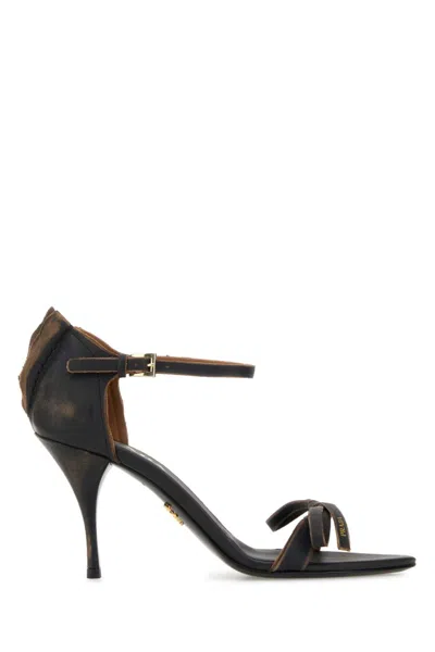 Prada Brown Leather Heels